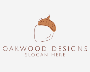 Acorn Nut Minimal logo design