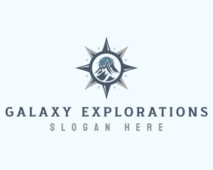 Mountain Compass Navigation logo design