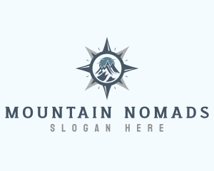 Mountain Compass Navigation logo design