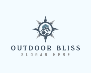 Mountain Compass Navigation logo design