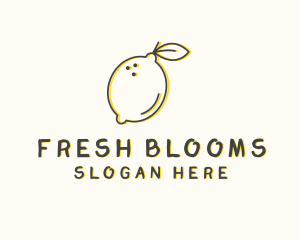 Fresh Natural Lemon logo design