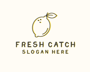 Fresh Natural Lemon logo design