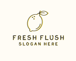 Fresh Natural Lemon logo design