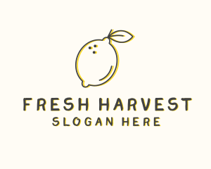 Fresh Natural Lemon logo design