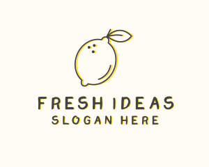 Fresh Natural Lemon logo design