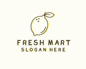 Fresh Natural Lemon logo design