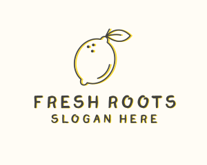 Fresh Natural Lemon logo design