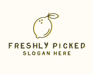 Fresh Natural Lemon logo design