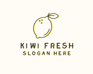 Fresh Natural Lemon logo design