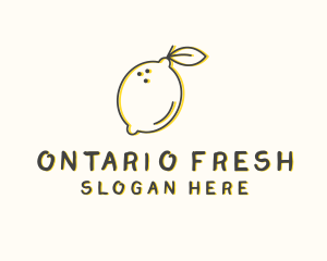 Fresh Natural Lemon logo design