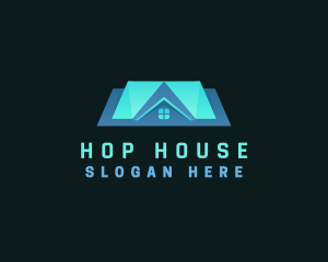 House Roof Construction logo design