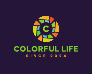 Colorful Stained Glass logo design