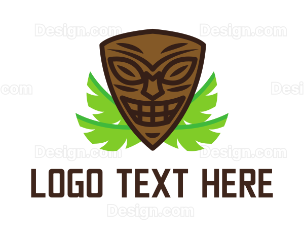 Smiling Tiki Mask Logo