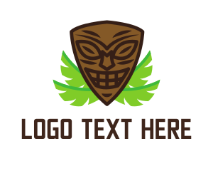 Smiling Tiki Mask logo