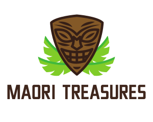 Smiling Tiki Mask logo design