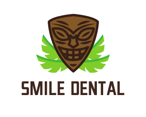 Smiling Tiki Mask logo design