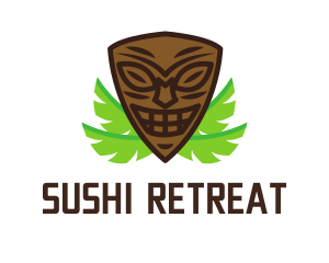 Smiling Tiki Mask logo design