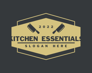 Kitchen Butcher Hexagon logo design