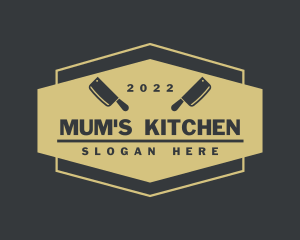 Kitchen Butcher Hexagon logo design