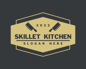 Kitchen Butcher Hexagon logo design