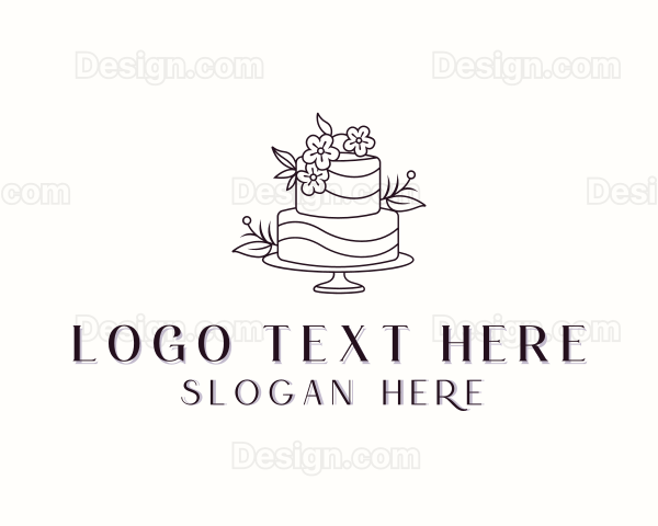 Dessert Flower Cake Logo