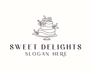 Dessert Flower Cake Logo