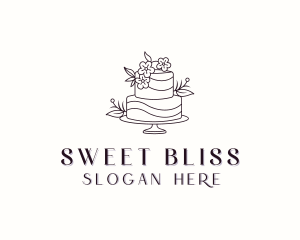 Dessert Flower Cake logo design