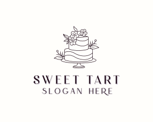 Dessert Flower Cake logo design