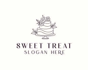 Dessert Flower Cake logo design