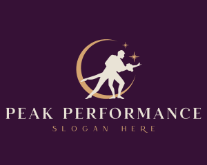 Ballerina Dance Performer logo design