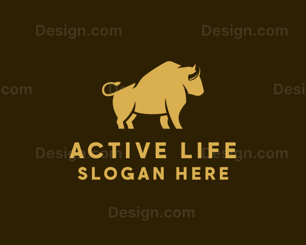 Golden Bull Fighting Logo