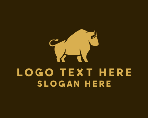Golden Bull Fighting logo design