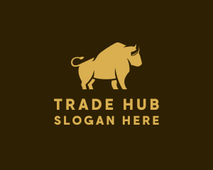 Trading Bull Fighting logo design