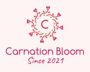 Spring Rose Wreath logo design