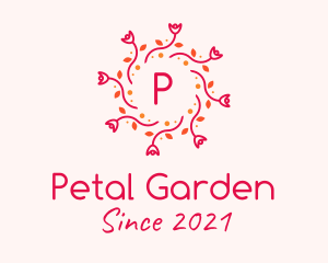 Spring Rose Wreath logo design