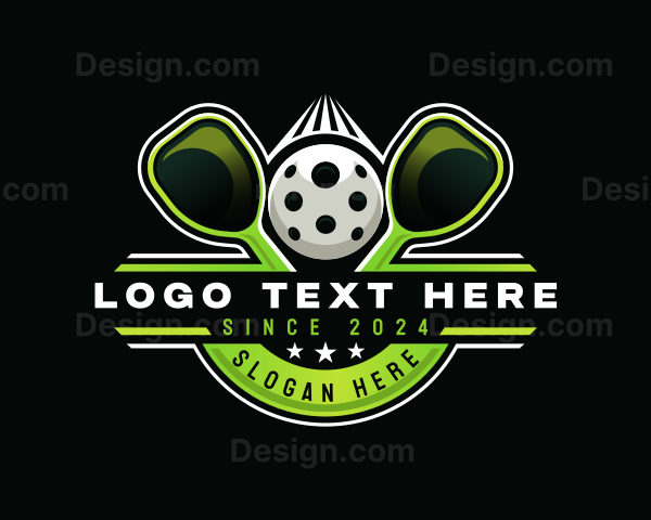 Pickleball Tournament Sports Logo