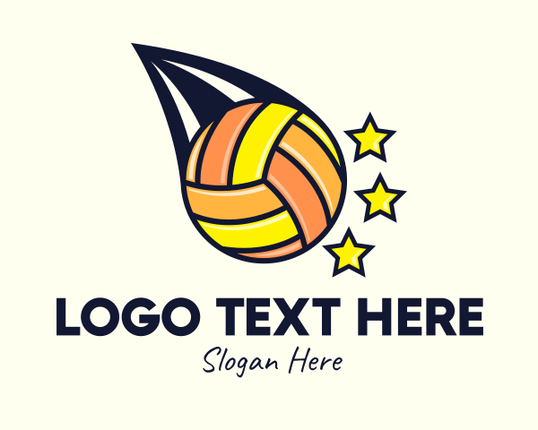 Volleyball Player logo example 1