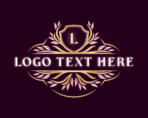 Leaves - Floral Leaves Crest logo design