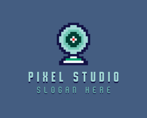 Pixelated Cyber Webcam logo design