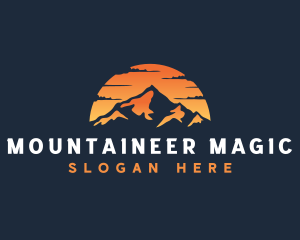 Travel Sunset Mountain logo design