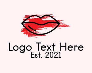  Lipstick Paint Brushstroke logo