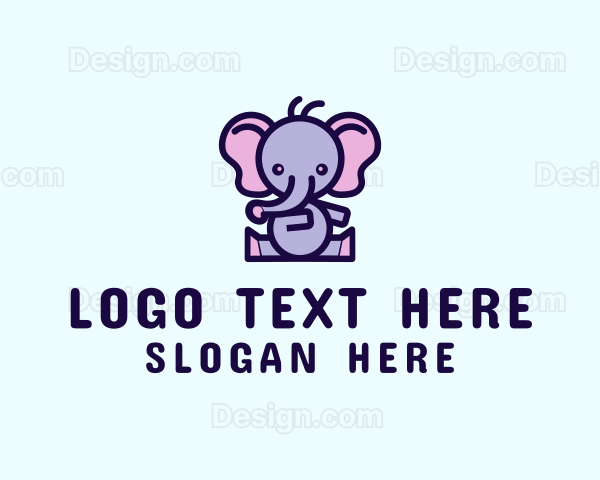 Elephant Toy Animal Logo