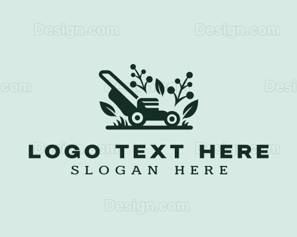 Gardening Lawn Mower Logo