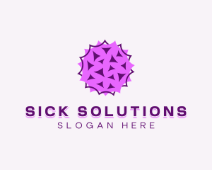 Spiky Germ Virus logo design