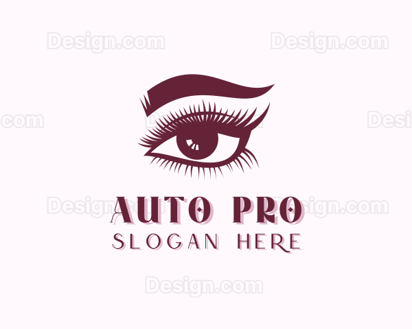 Cosmetologist Eyelash Salon Logo