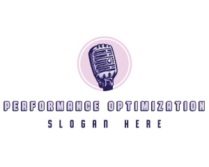 Podcast Radio Microphone logo design