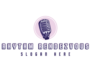 Podcast Radio Microphone logo design