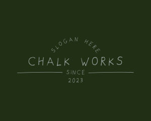 Handwritten Chalk Business logo