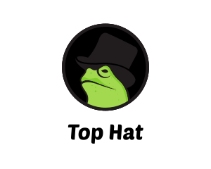 Top Hat Frog logo design