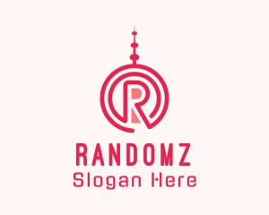 Radio Antenna Letter R logo